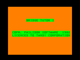 Bridge Tutor intro screen