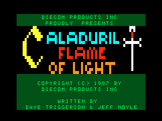 Caladuril: Flame of Light intro screen #1