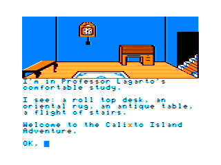 Calixto Island (graphic version) game screen