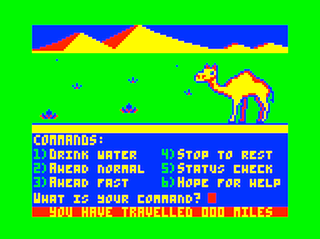 Camel game screen #2
