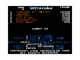 Candy Co. (hacked) intro screen