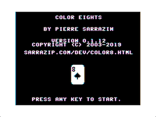 Color Eights intro screen #1