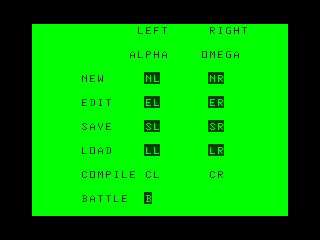 Color Robot Battle main menu screen