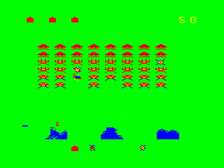 Color Space Invaders game screen