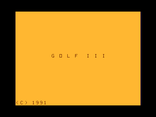 Color Golf III intro screen #2