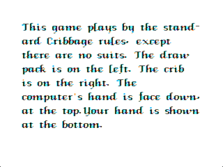 Cribbage intro screen #2