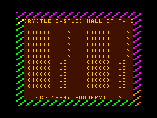 Crystle Castles intro screen