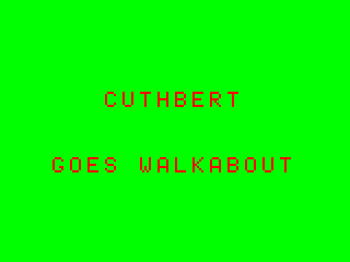 Cuthbert Goes Walkabout Intro screen