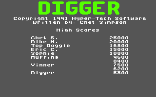 Digger Intro screen #2