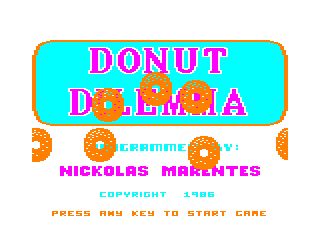 Donut Dilemma intro screen