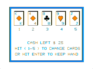 Draw Poker (Bill Bernico) Coco 1/2 game screen #1