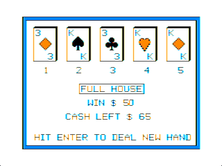Draw Poker (Bill Bernico) Coco 1/2 game screen #4