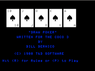 Draw Poker (Bill Bernico) intro screen #1