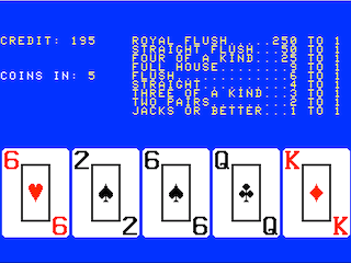 Draw Poker (Gary James) game screen #1