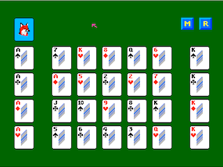 Duo Deck Solitaire Sly Fox game screen