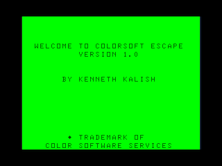 Escape intro screen #1 - Coco version