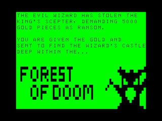 Forest of Doom intro screen #3