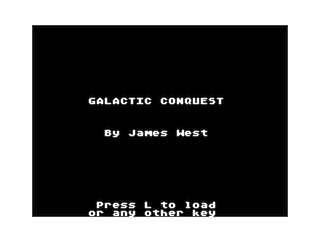Galactic Conquest intro screen