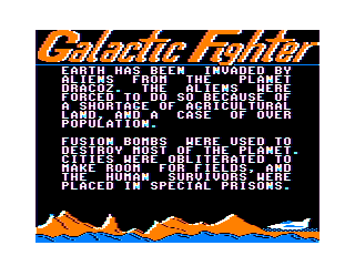 Galactic Fighter Intro screen 2