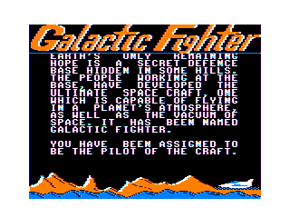 Galactic Fighter Intro screen 3