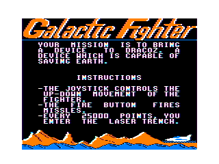 Galactic Fighter Intro screen 4