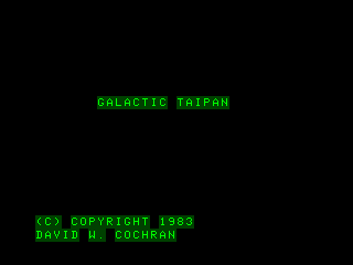 Galactic Taipan intro screen