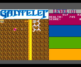 Gantelet II Level I game screen