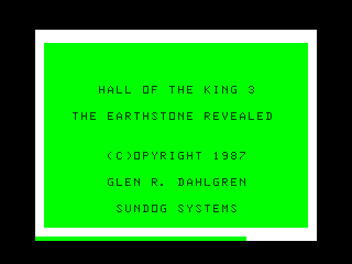 Hall of the King III: The Earthstone Revealed intro screen #1