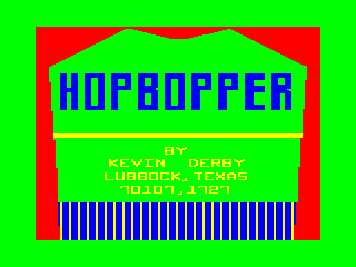 Hopbopper intro screen