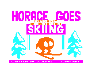 Horace Goes Skiing intro screen