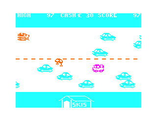Horace Goes Skiing level 1 game screen
