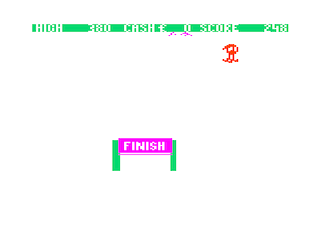 Horace Goes Skiing level 2 Finish Line game screen