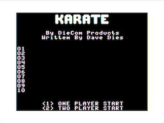 Karate intro screen