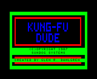 Kung-Fu Dude intro screen #1
