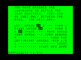 Labyrinth intro screen