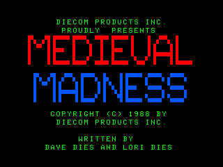 Medieval Madness intro screen 1