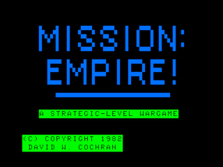Mission:Empire! intro screen #1