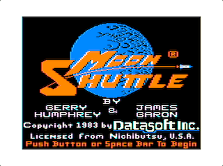 Moon Shuttle intro screen #1