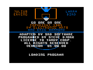 One on One intro screen