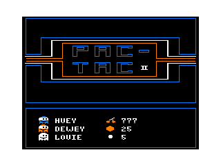 Pac-Tac II intro screen 2
