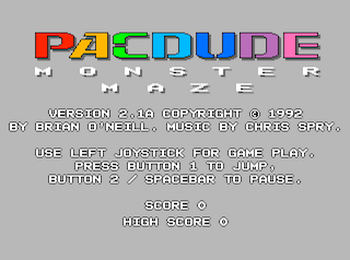 PacDude intro screen #2