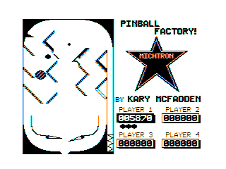 Pinball Factory sample game screen.