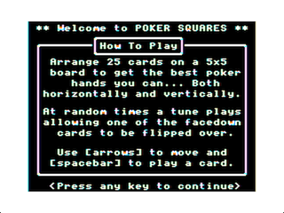 Poker Squares 2 intro screen 2