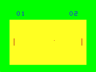 Pong game screen