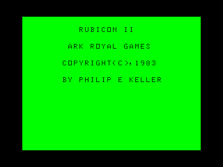 Rubicon II intro screen