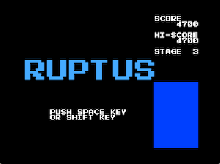 Ruptus Intro screen (Coco 3)