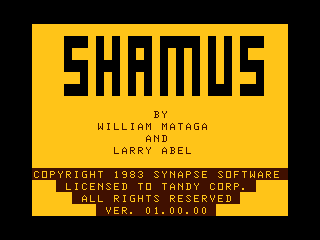 Shamus intro screen (Tandy version)