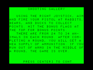 Shooting Gallery (T&D) intro screen