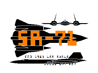 SR-71 intro screen