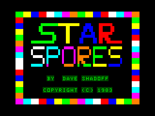Star Spores pre-release intro screen